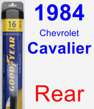 Rear Wiper Blade for 1984 Chevrolet Cavalier - Assurance