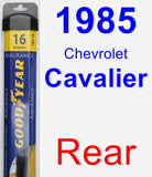 Rear Wiper Blade for 1985 Chevrolet Cavalier - Assurance
