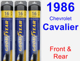 Front & Rear Wiper Blade Pack for 1986 Chevrolet Cavalier - Assurance