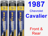 Front & Rear Wiper Blade Pack for 1987 Chevrolet Cavalier - Assurance