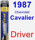 Driver Wiper Blade for 1987 Chevrolet Cavalier - Assurance
