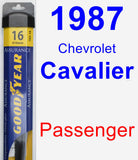 Passenger Wiper Blade for 1987 Chevrolet Cavalier - Assurance