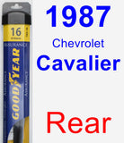 Rear Wiper Blade for 1987 Chevrolet Cavalier - Assurance