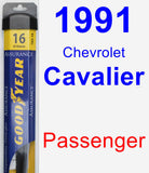 Passenger Wiper Blade for 1991 Chevrolet Cavalier - Assurance