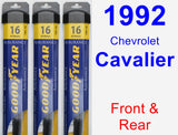 Front & Rear Wiper Blade Pack for 1992 Chevrolet Cavalier - Assurance
