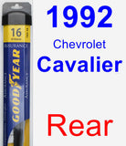 Rear Wiper Blade for 1992 Chevrolet Cavalier - Assurance
