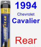 Rear Wiper Blade for 1994 Chevrolet Cavalier - Assurance