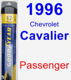 Passenger Wiper Blade for 1996 Chevrolet Cavalier - Assurance