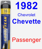 Passenger Wiper Blade for 1982 Chevrolet Chevette - Assurance