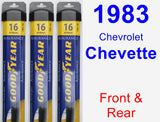 Front & Rear Wiper Blade Pack for 1983 Chevrolet Chevette - Assurance