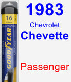 Passenger Wiper Blade for 1983 Chevrolet Chevette - Assurance