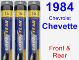 Front & Rear Wiper Blade Pack for 1984 Chevrolet Chevette - Assurance