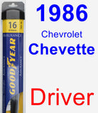 Driver Wiper Blade for 1986 Chevrolet Chevette - Assurance