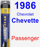 Passenger Wiper Blade for 1986 Chevrolet Chevette - Assurance