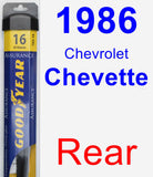 Rear Wiper Blade for 1986 Chevrolet Chevette - Assurance
