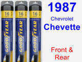 Front & Rear Wiper Blade Pack for 1987 Chevrolet Chevette - Assurance