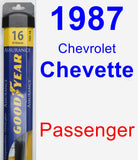 Passenger Wiper Blade for 1987 Chevrolet Chevette - Assurance