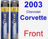 Front Wiper Blade Pack for 2003 Chevrolet Corvette - Assurance
