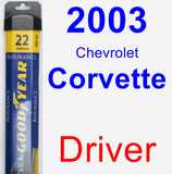 Driver Wiper Blade for 2003 Chevrolet Corvette - Assurance
