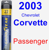 Passenger Wiper Blade for 2003 Chevrolet Corvette - Assurance