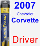 Driver Wiper Blade for 2007 Chevrolet Corvette - Assurance
