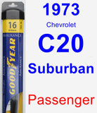 Passenger Wiper Blade for 1973 Chevrolet C20 Suburban - Assurance