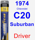 Driver Wiper Blade for 1974 Chevrolet C20 Suburban - Assurance