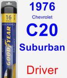 Driver Wiper Blade for 1976 Chevrolet C20 Suburban - Assurance