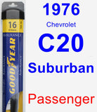 Passenger Wiper Blade for 1976 Chevrolet C20 Suburban - Assurance
