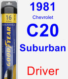 Driver Wiper Blade for 1981 Chevrolet C20 Suburban - Assurance