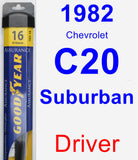 Driver Wiper Blade for 1982 Chevrolet C20 Suburban - Assurance
