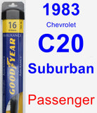 Passenger Wiper Blade for 1983 Chevrolet C20 Suburban - Assurance