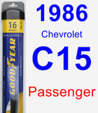 Passenger Wiper Blade for 1986 Chevrolet C15 - Assurance