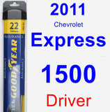Driver Wiper Blade for 2011 Chevrolet Express 1500 - Assurance