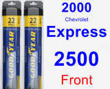 Front Wiper Blade Pack for 2000 Chevrolet Express 2500 - Assurance