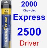 Driver Wiper Blade for 2000 Chevrolet Express 2500 - Assurance