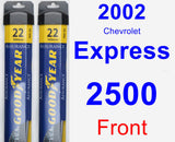 Front Wiper Blade Pack for 2002 Chevrolet Express 2500 - Assurance