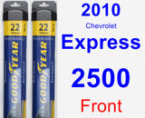Front Wiper Blade Pack for 2010 Chevrolet Express 2500 - Assurance