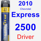 Driver Wiper Blade for 2010 Chevrolet Express 2500 - Assurance