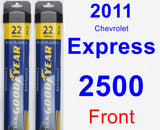 Front Wiper Blade Pack for 2011 Chevrolet Express 2500 - Assurance