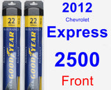 Front Wiper Blade Pack for 2012 Chevrolet Express 2500 - Assurance