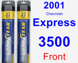 Front Wiper Blade Pack for 2001 Chevrolet Express 3500 - Assurance