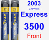 Front Wiper Blade Pack for 2003 Chevrolet Express 3500 - Assurance