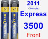 Front Wiper Blade Pack for 2011 Chevrolet Express 3500 - Assurance