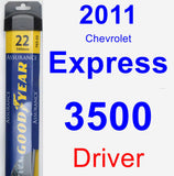 Driver Wiper Blade for 2011 Chevrolet Express 3500 - Assurance