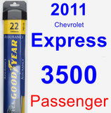 Passenger Wiper Blade for 2011 Chevrolet Express 3500 - Assurance