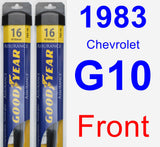 Front Wiper Blade Pack for 1983 Chevrolet G10 - Assurance