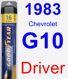 Driver Wiper Blade for 1983 Chevrolet G10 - Assurance