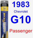 Passenger Wiper Blade for 1983 Chevrolet G10 - Assurance