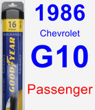 Passenger Wiper Blade for 1986 Chevrolet G10 - Assurance